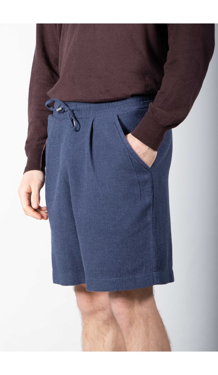 Parages Parages Korte Broek / Waffle Bermudas / Blauw
