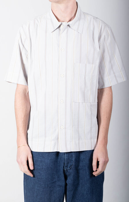 Parages Parages Shirt / Alya SS / White-Blue Stripes