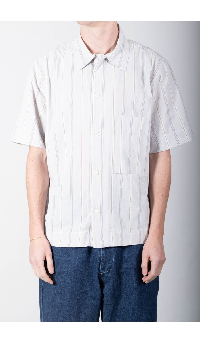 Parages Parages Overhemd / Alya SS / Wit-blauwe strepen