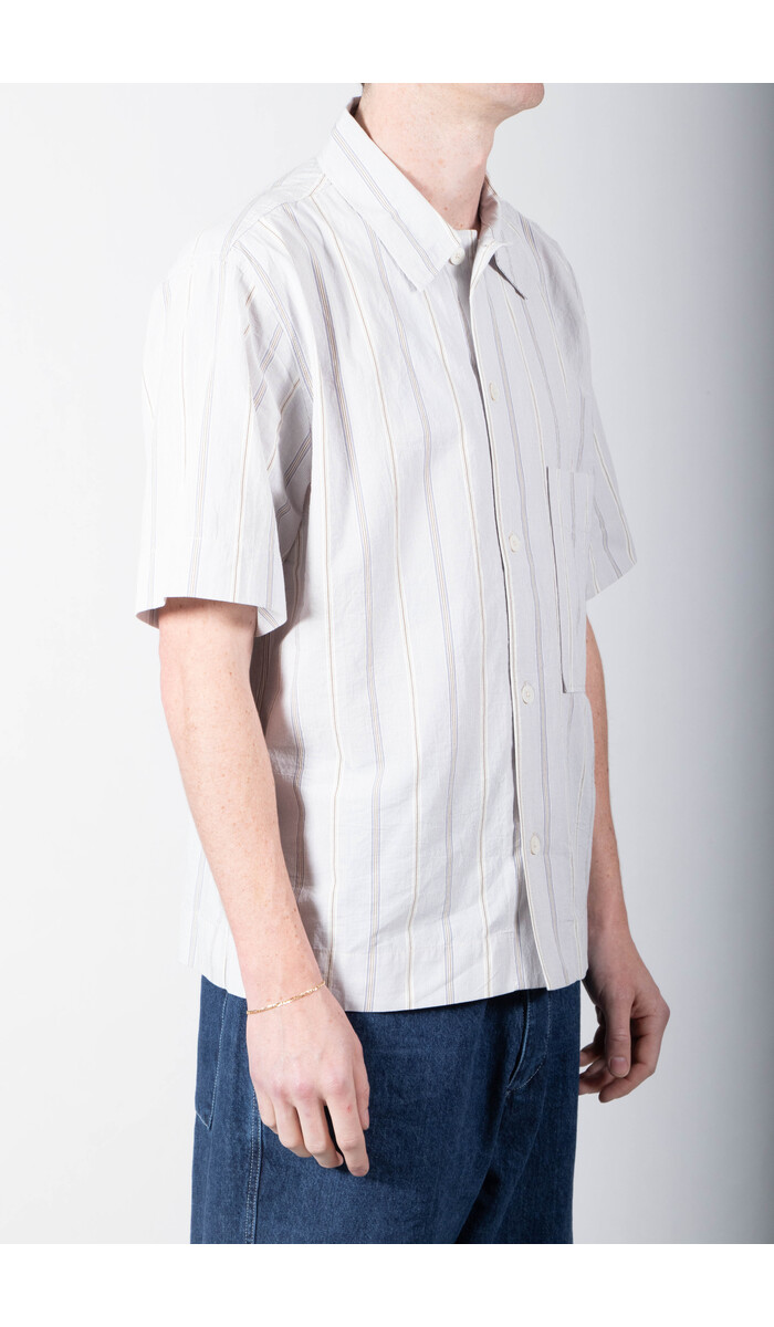 Parages Parages Overhemd / Alya SS / Wit-blauwe strepen