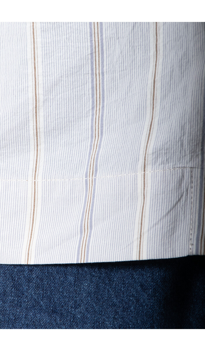 Parages Parages Overhemd / Alya SS / Wit-blauwe strepen