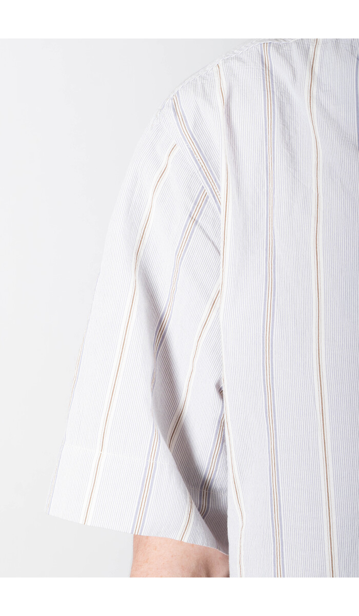 Parages Parages Overhemd / Alya SS / Wit-blauwe strepen