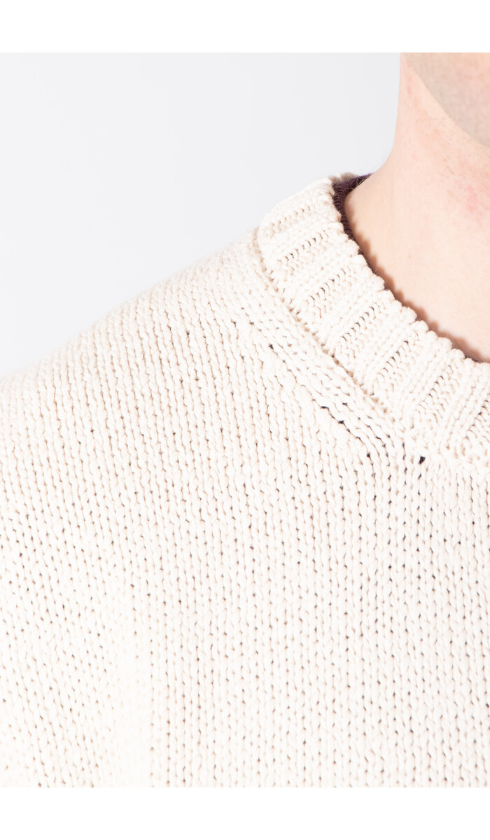 De Bonne Facture De Bonne Facture Vest / Round Collar Vest / Ecru