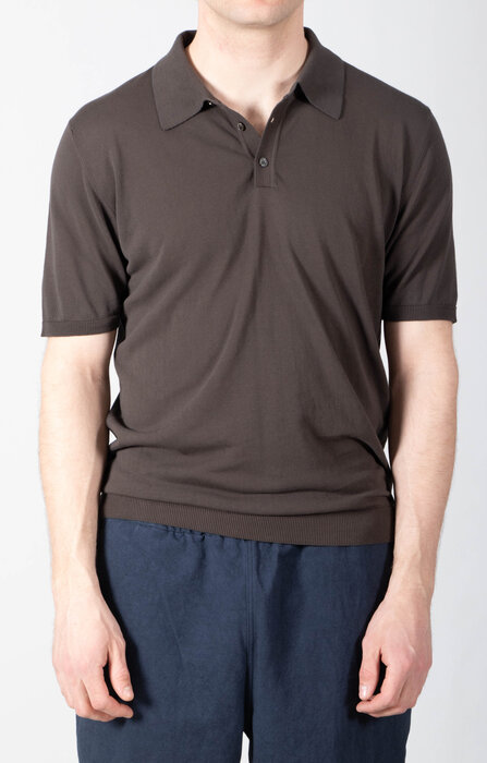 Roberto Collina Roberto Collina Polo / 261MYA10024 / Donkerbruin