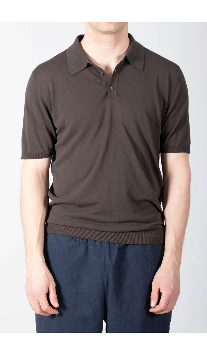 Roberto Collina Roberto Collina Polo / 261MYA10024 / Donkerbruin