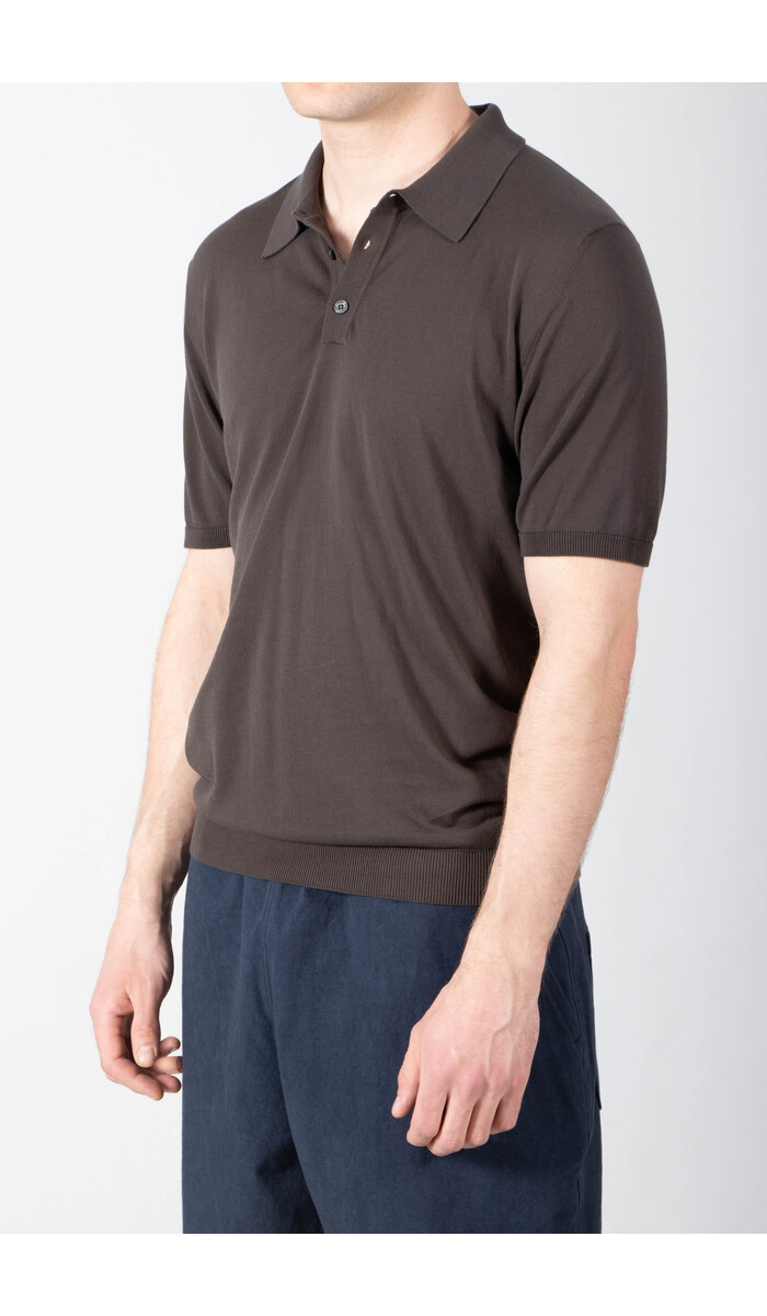 Roberto Collina Roberto Collina Polo / 261MYA10024 / Donkerbruin