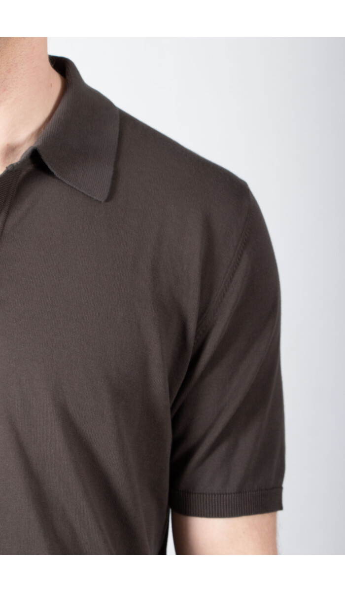 Roberto Collina Roberto Collina Polo / 261MYA10024 / Donkerbruin