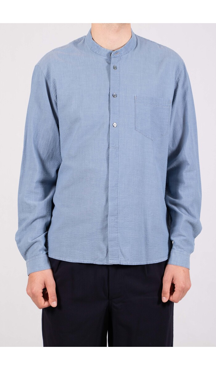 Delikatessen Delikatessen Hemd / Zen / Indigo Seersucker