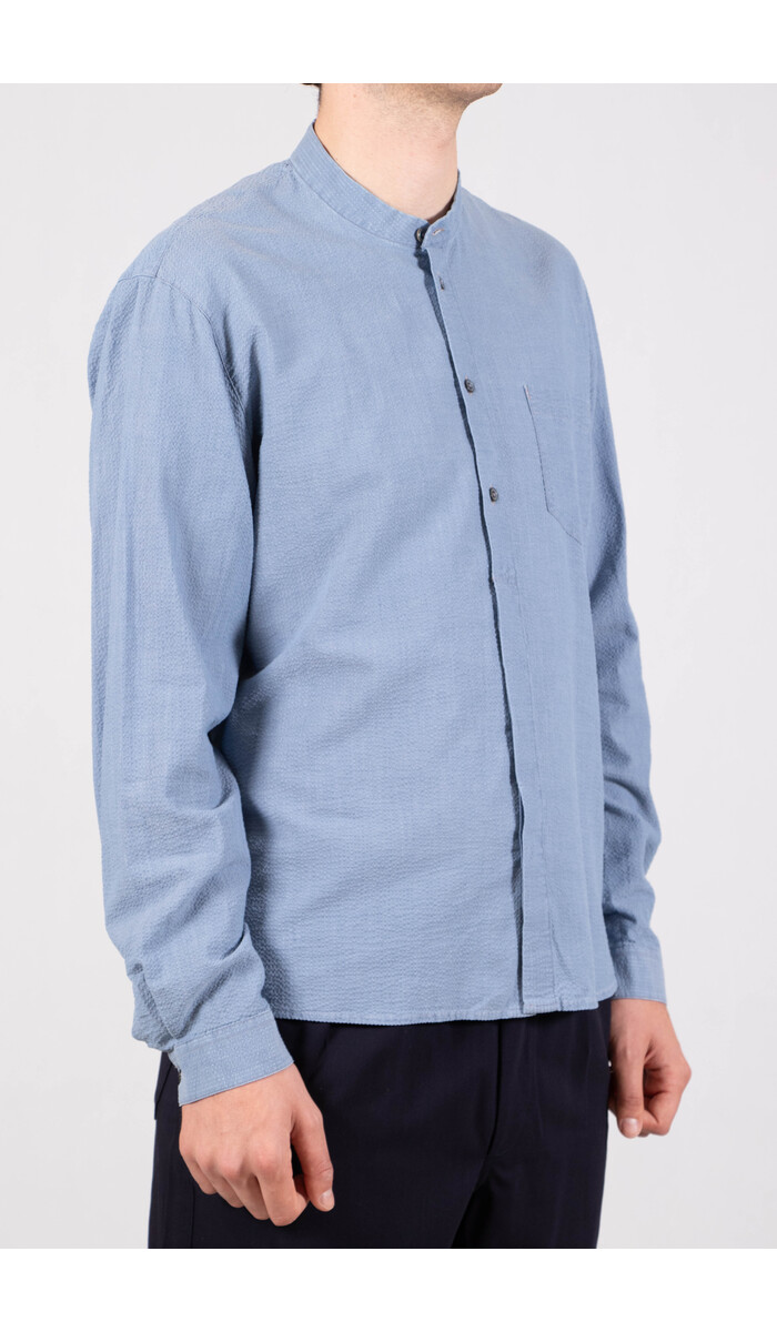 Delikatessen Delikatessen Hemd / Zen / Indigo Seersucker