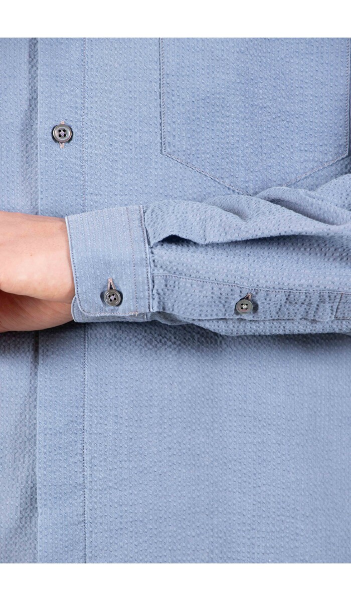 Delikatessen Delikatessen Hemd / Zen / Indigo Seersucker