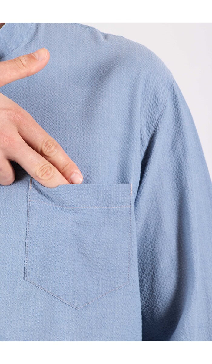 Delikatessen Delikatessen Hemd / Zen / Indigo Seersucker