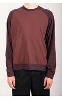 Rough Side T-shirt / Contrast Panel LS / Rode Wijn
