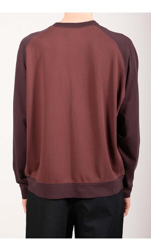 Rough Side Rough Side T-shirt / Contrast Panel LS / Rode Wijn