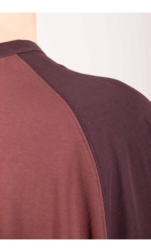 Rough Side Rough Side T-shirt / Contrast Panel LS / Rode Wijn