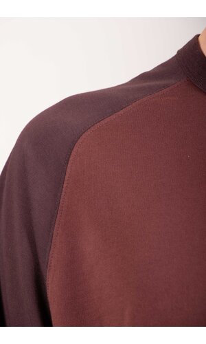 Rough Side Rough Side T-shirt / Contrast Panel LS / Rode Wijn