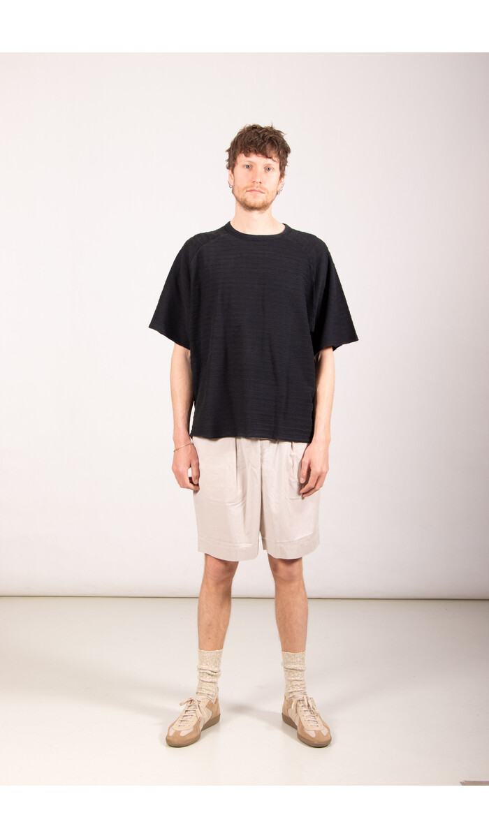 Rough Side Rough Side T-shirt / Dyed Stripe HS / Donker Navy