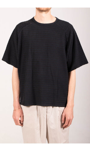 Rough Side Rough Side T-shirt / Dyed Stripe HS / Donker Navy
