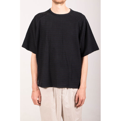 Rough Side Rough Side T-shirt / Dyed Stripe HS / Donker Navy