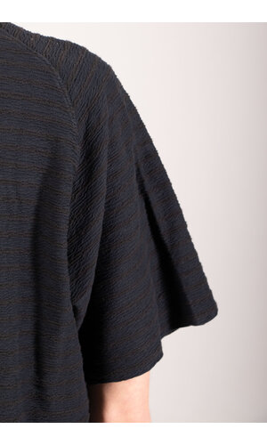 Rough Side Rough Side T-shirt / Dyed Stripe HS / Donker Navy