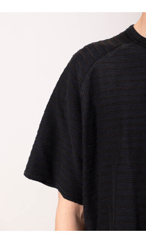 Rough Side Rough Side T-shirt / Dyed Stripe HS / Donker Navy