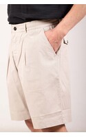 Universal Works Shorts / Pleated Track Short / Brown Stripe