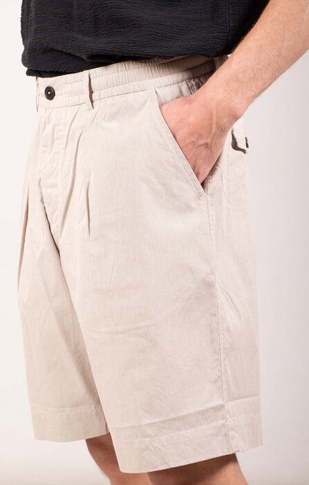 Universal Works Universal Works Korte Broek / Pleated Track Short / Bruine Streep