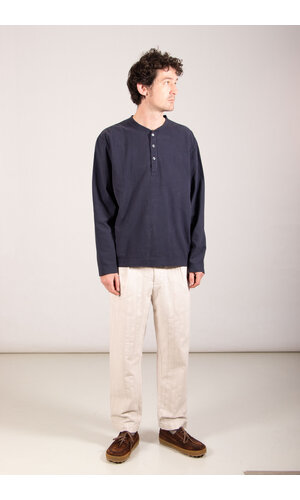7d 7d Henley / Evan / Gewassen Navy