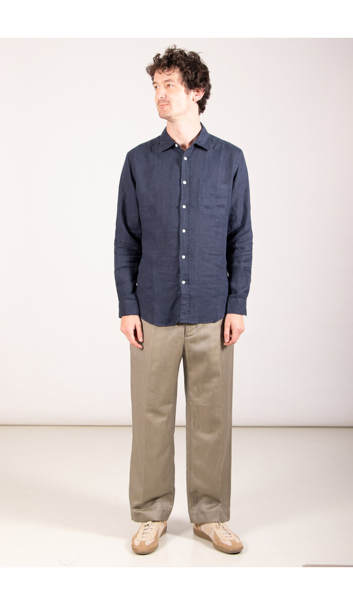 Portuguese Flannel Portuguese Flannel Hemd / Linen / Navy