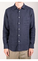 Portuguese Flannel Hemd / Linen / Navy