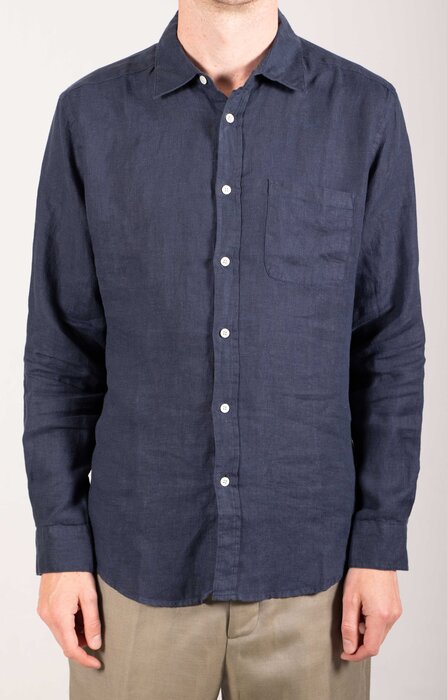 Portuguese Flannel Portuguese Flannel Hemd / Linen / Navy