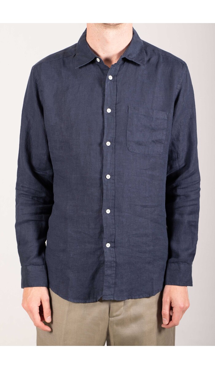 Portuguese Flannel Portuguese Flannel Hemd / Linen / Navy