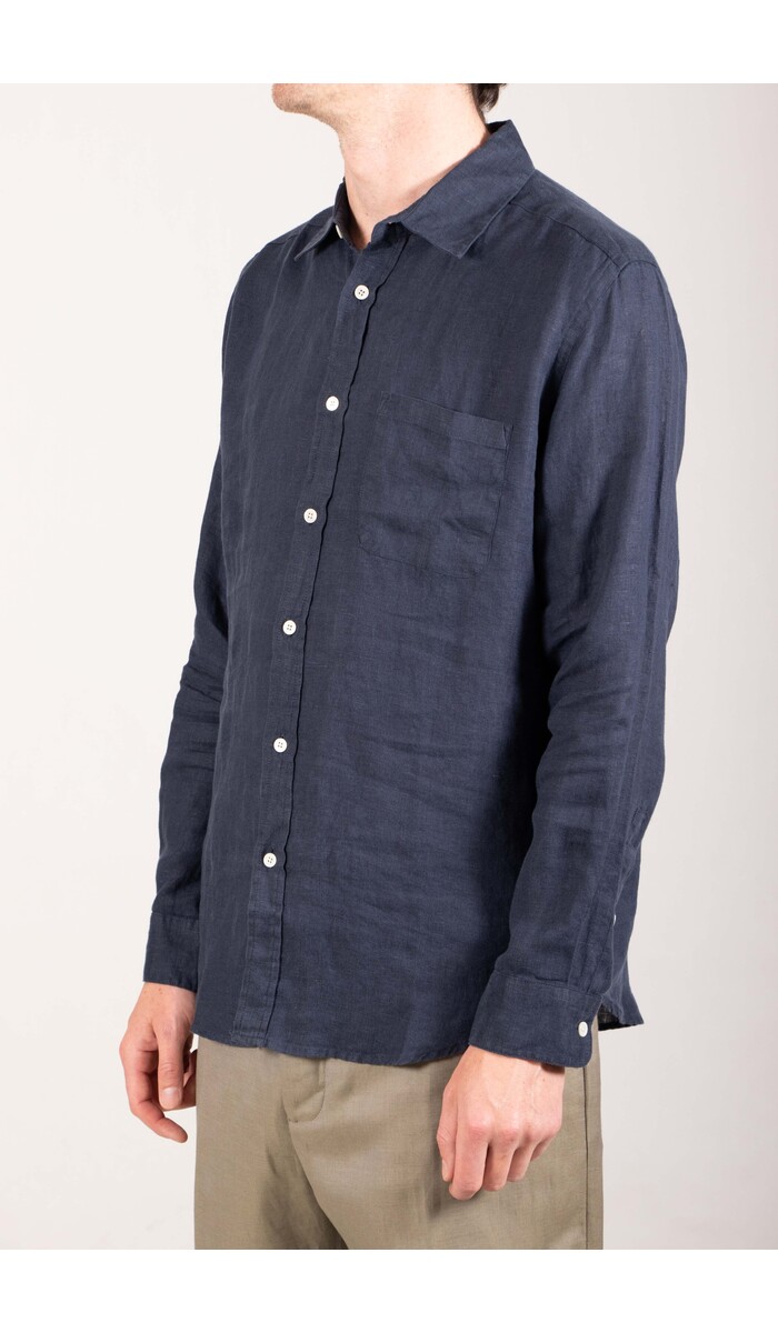 Portuguese Flannel Portuguese Flannel Hemd / Linen / Navy