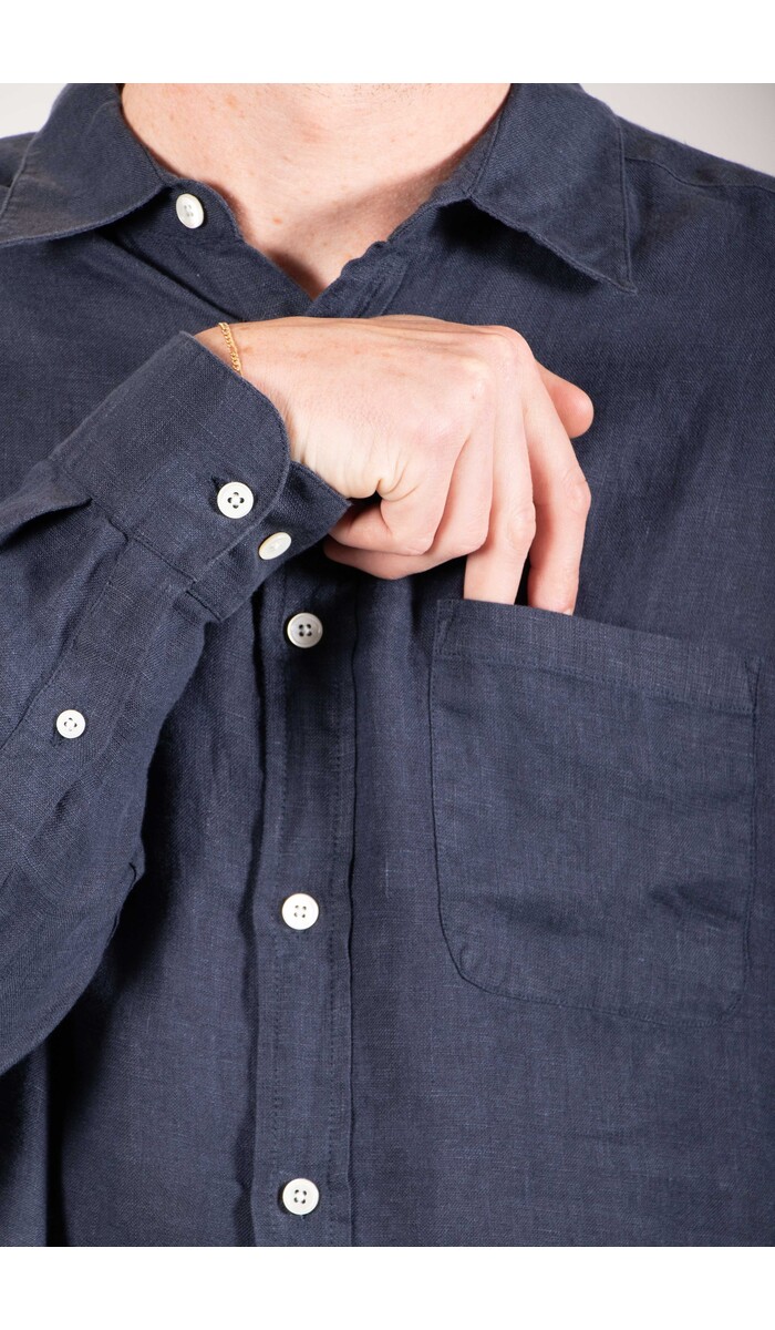 Portuguese Flannel Portuguese Flannel Hemd / Linen / Navy