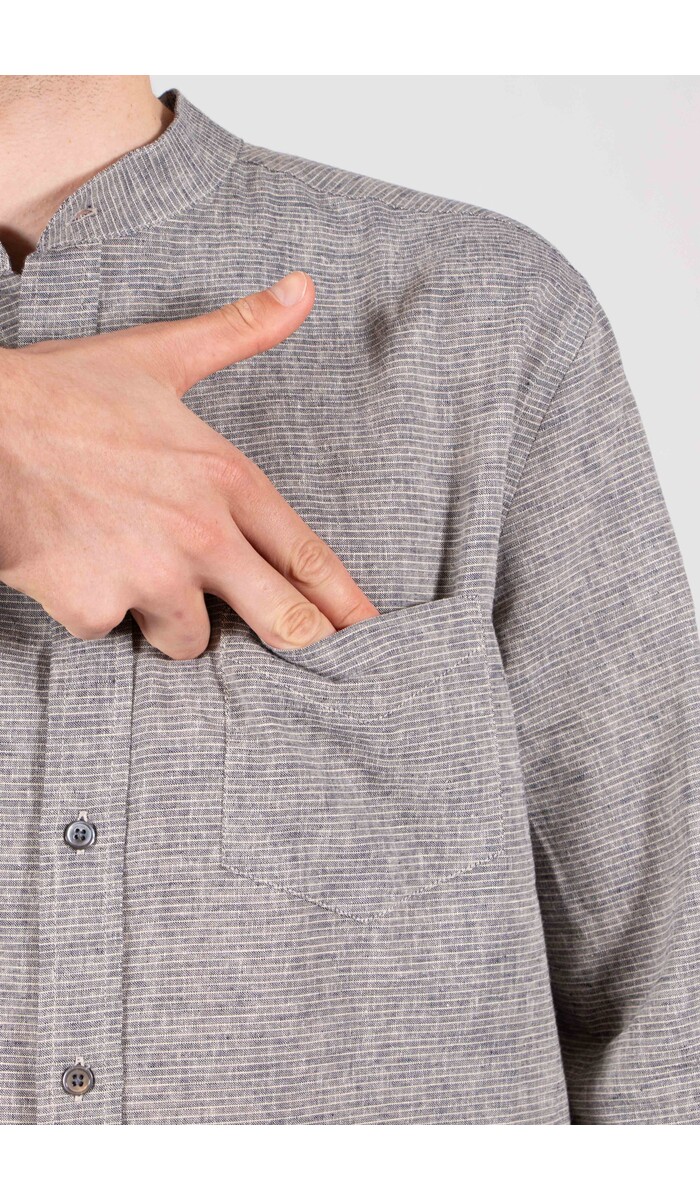 Portuguese Flannel Portuguese Flannel Overhemd / Marvin / Grijze Streep Portuguese Flannel Portuguese Flannel Overhemd / Marvin / Grijze Streep