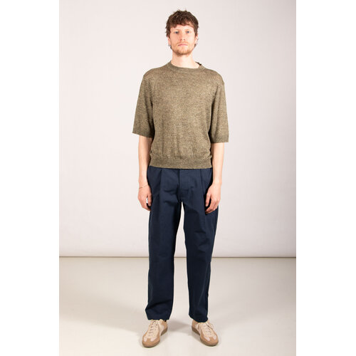 De Bonne Facture De Bonne Facture T-shirt / Knitted Tee / Khaki Ecru Mouline