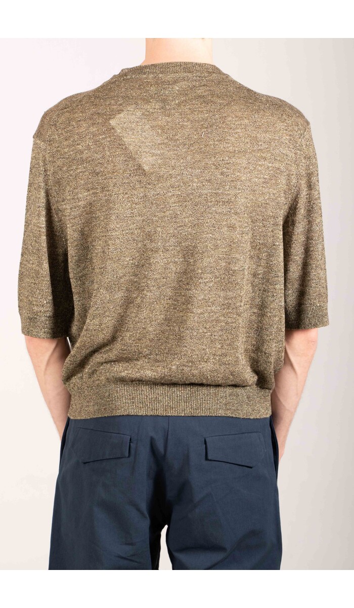 De Bonne Facture De Bonne Facture T-shirt / Knitted Tee / Khaki Ecru Mouline De Bonne Facture De Bonne Facture T-shirt / Knitted Tee / Khaki Ecru Mouline