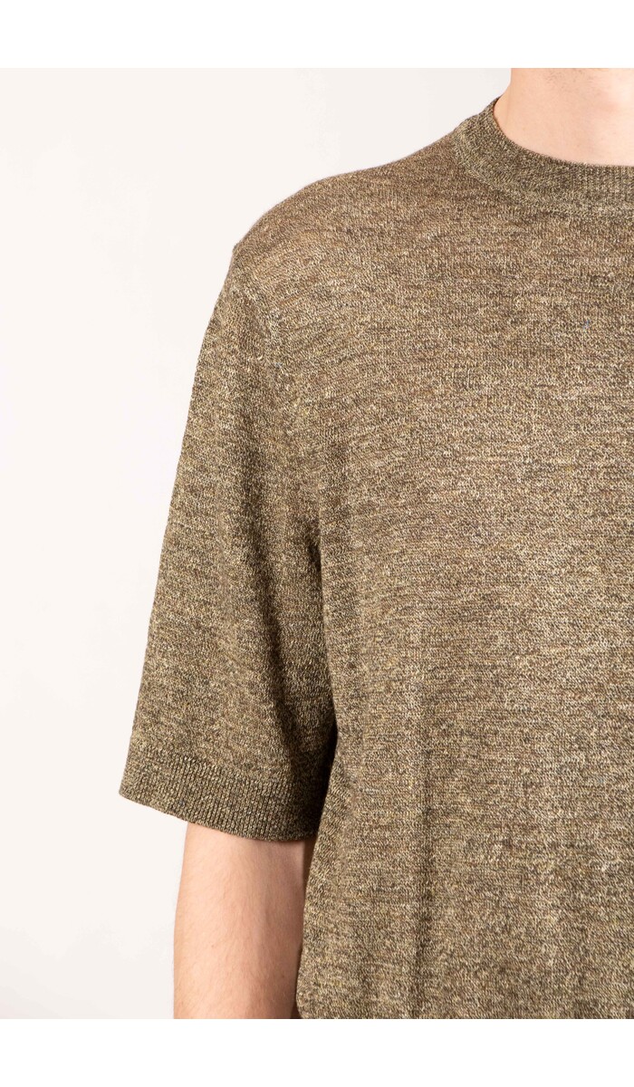 De Bonne Facture De Bonne Facture T-shirt / Knitted Tee / Khaki Ecru Mouline De Bonne Facture De Bonne Facture T-shirt / Knitted Tee / Khaki Ecru Mouline