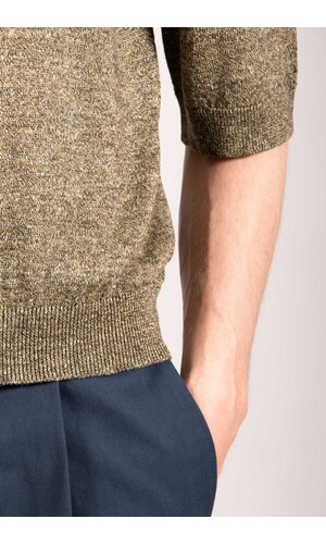 De Bonne Facture De Bonne Facture T-shirt / Knitted Tee / Khaki Ecru Mouline De Bonne Facture De Bonne Facture T-shirt / Knitted Tee / Khaki Ecru Mouline