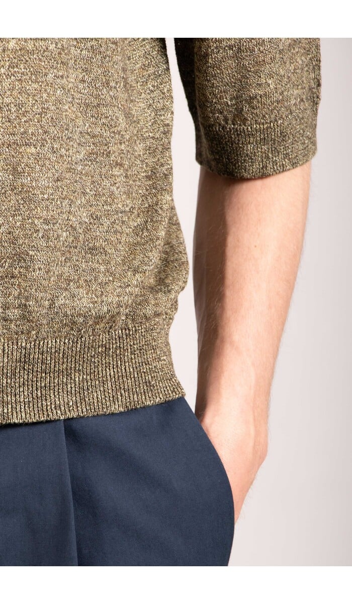 De Bonne Facture De Bonne Facture T-shirt / Knitted Tee / Khaki Ecru Mouline De Bonne Facture De Bonne Facture T-shirt / Knitted Tee / Khaki Ecru Mouline