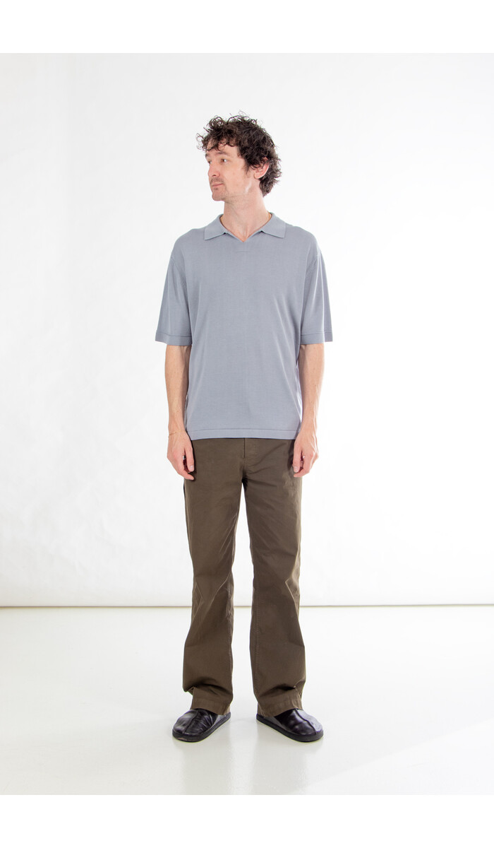 Rough Side Rough Side Polo / Skipper Half Knit / Lucht