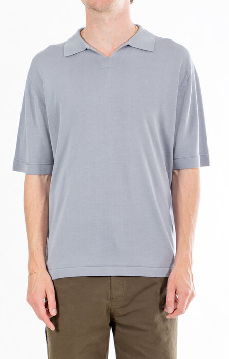 Rough Side Rough Side Polo / Skipper Half Knit / Luft Grau Rough Side Rough Side Polo / Skipper Half Knit / Luft Grau