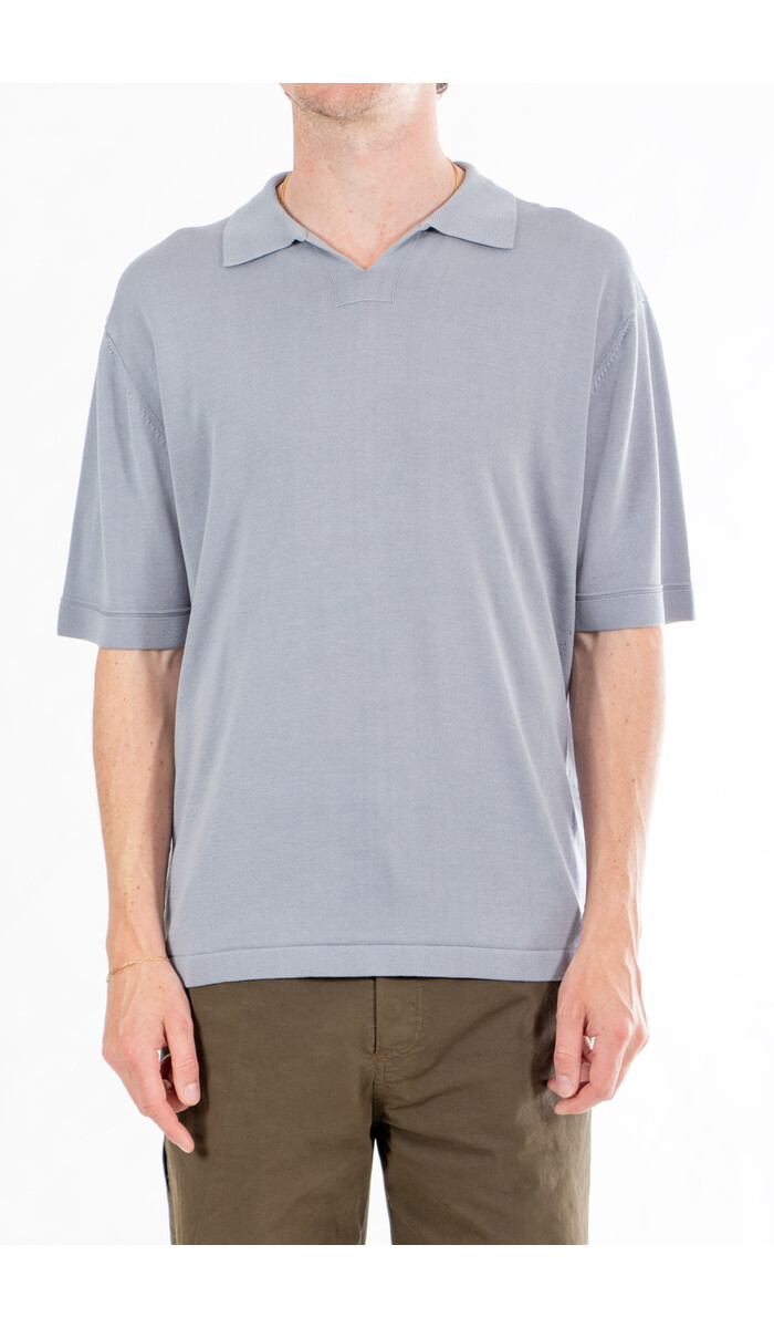 Rough Side Rough Side Polo / Skipper Half Knit / Lucht