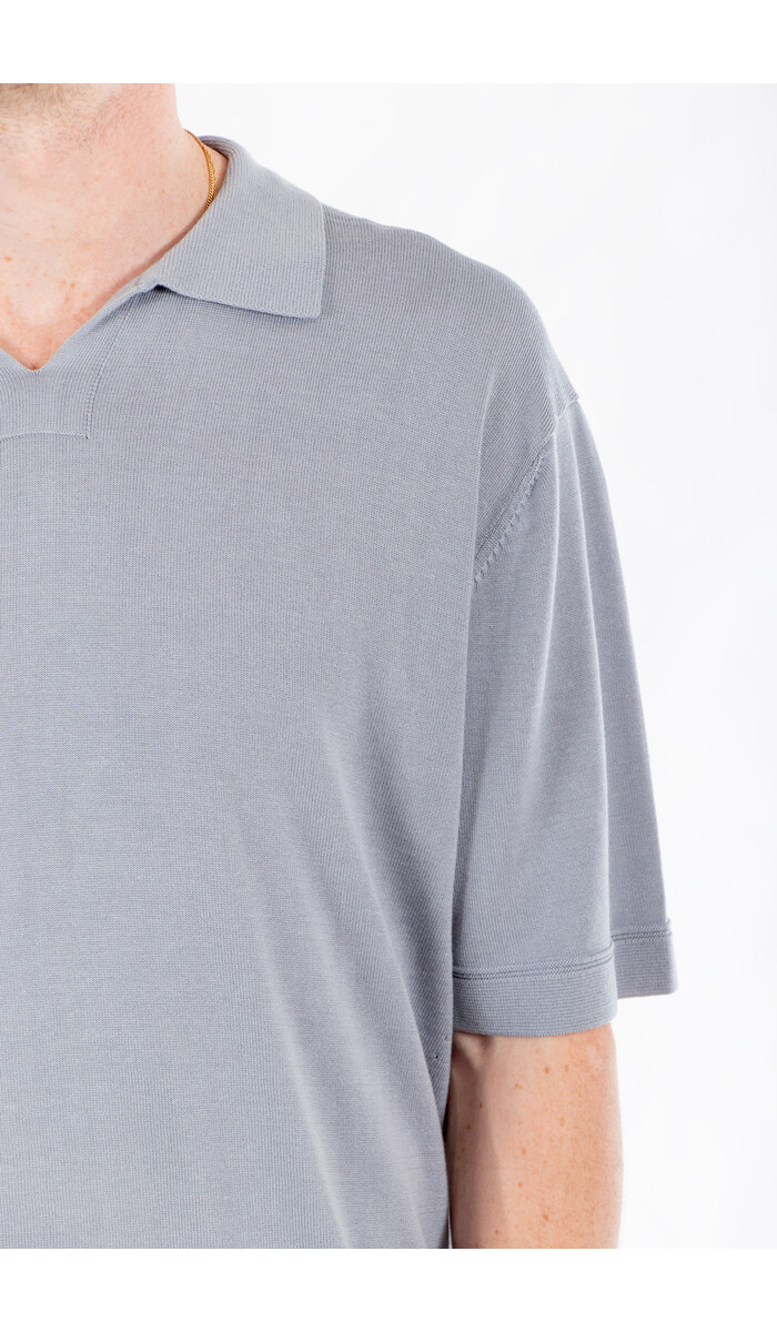 Rough Side Rough Side Polo / Skipper Half Knit / Lucht
