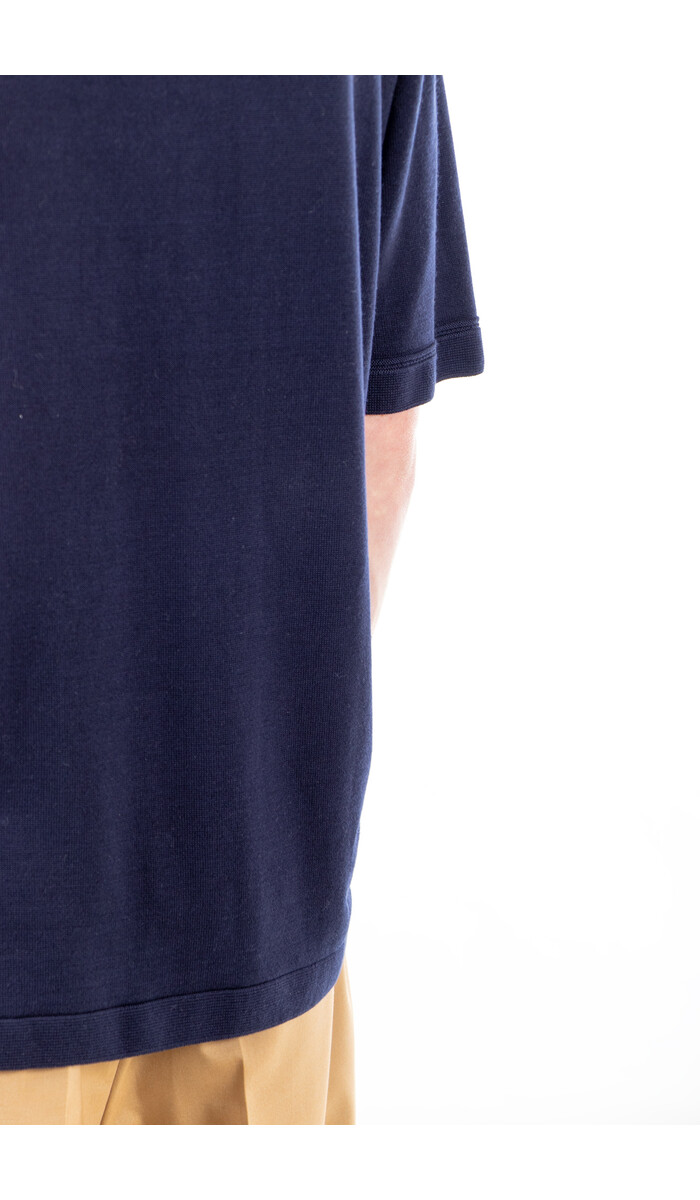 Rough Side Rough Side Polo / Skipper Half Knit / Navy