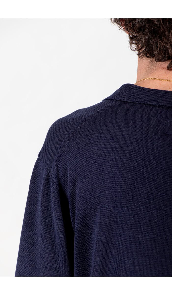 Rough Side Rough Side Polo / Skipper Half Knit / Navy