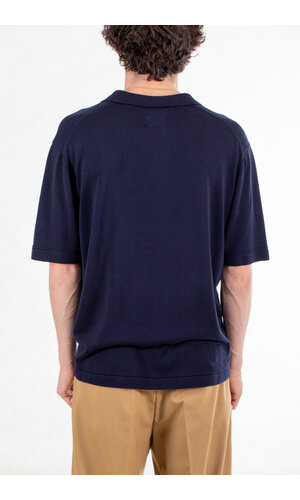 Rough Side Rough Side Polo / Skipper Half Knit / Navy