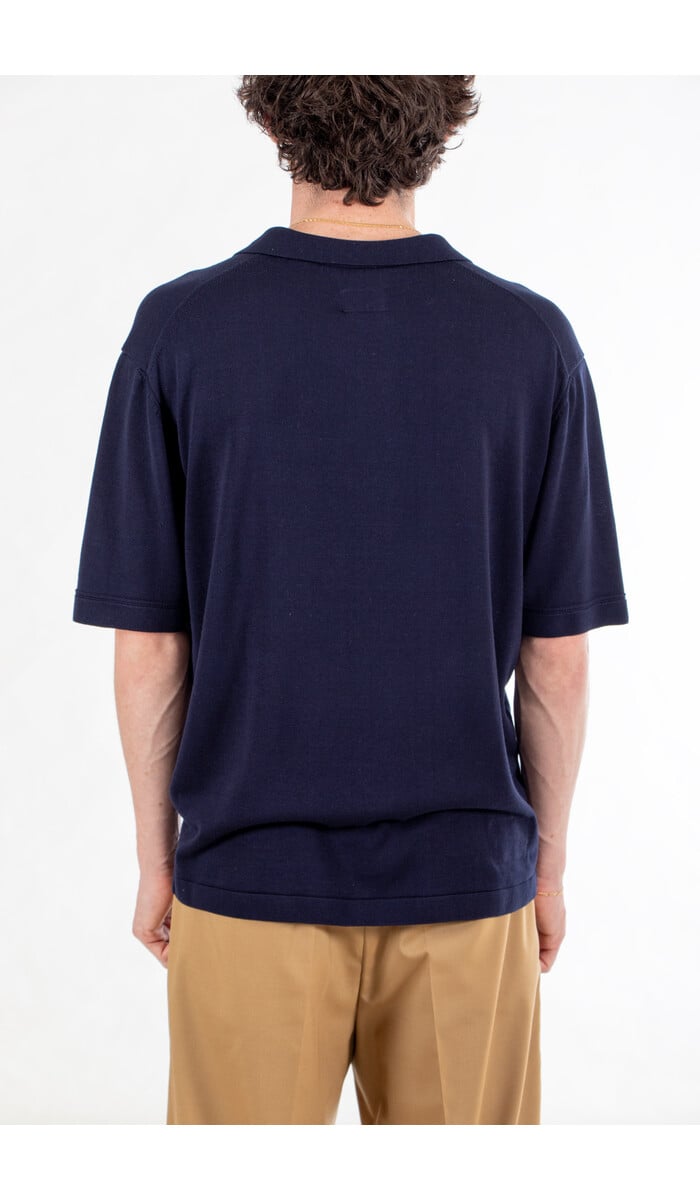 Rough Side Rough Side Polo / Skipper Half Knit / Navy