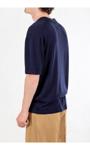 Rough Side Rough Side Polo / Skipper Half Knit / Navy