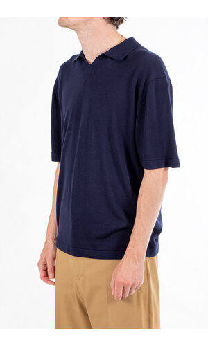 Rough Side Rough Side Polo / Skipper Half Knit / Navy