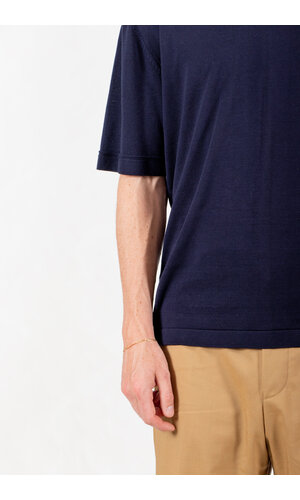 Rough Side Rough Side Polo / Skipper Half Knit / Navy